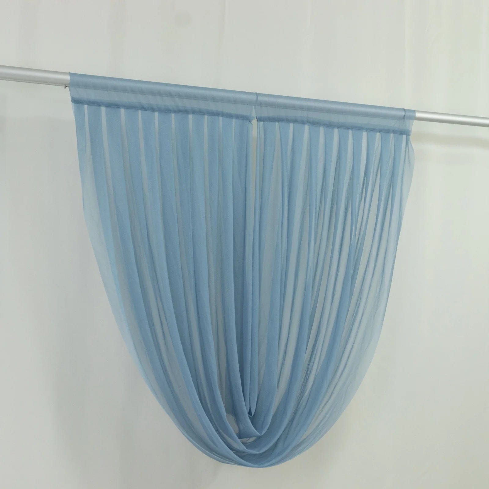 4x4 feet Sheer Chiffon Valance Curtain Backdrop Drapery Panel