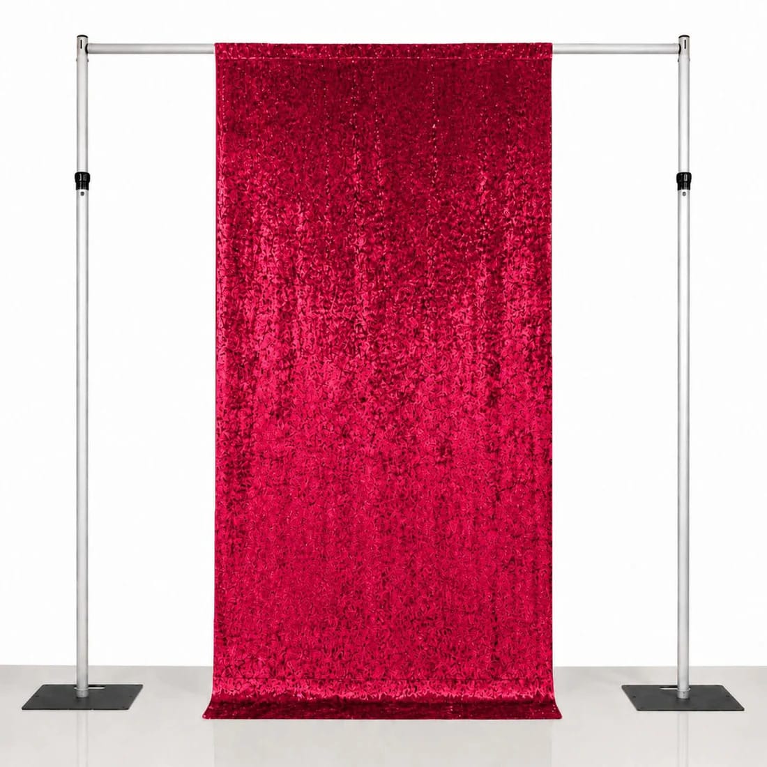 5 feet x 10 feet Crushed Velvet Backdrop Curtain 70% Blackout with Rod Pocket