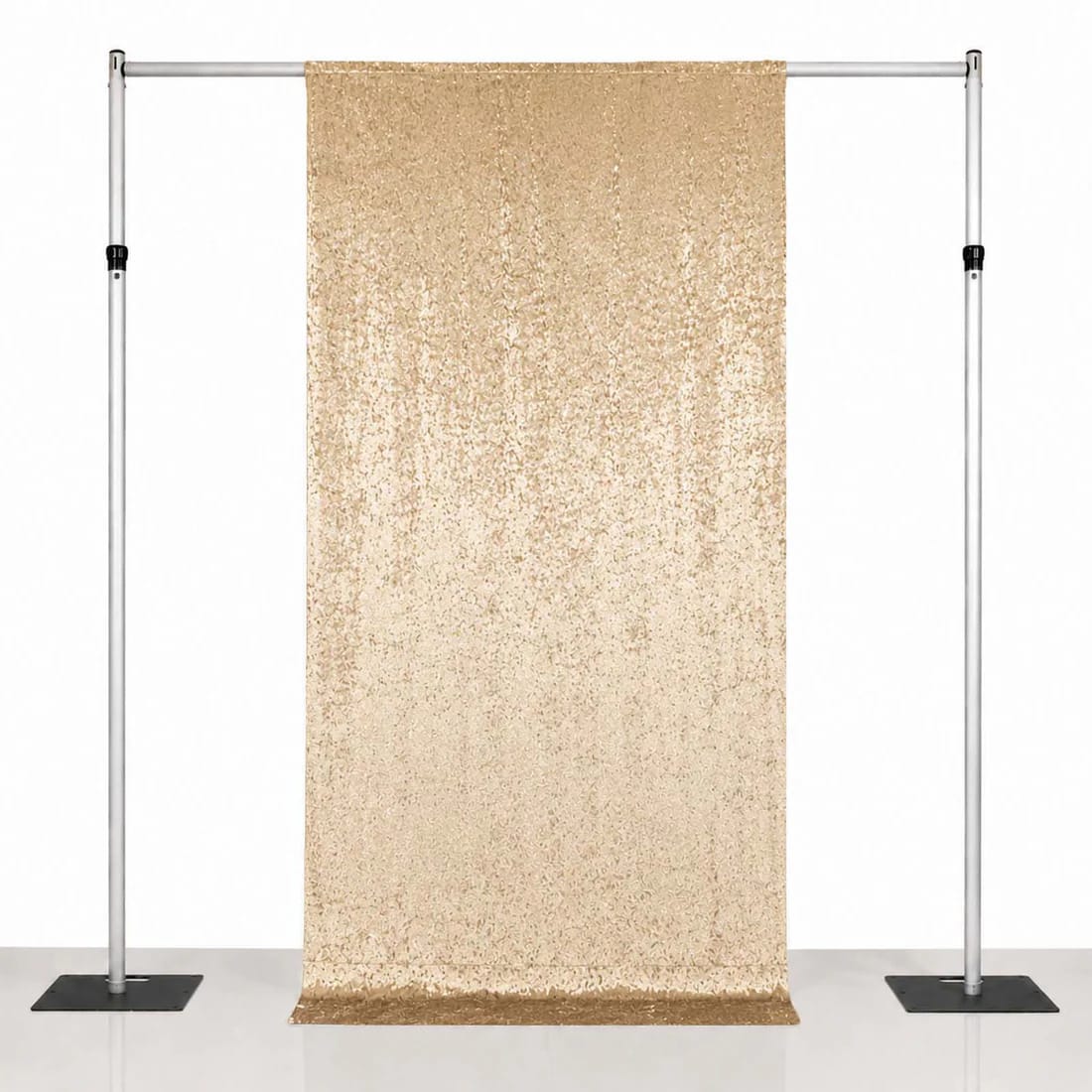 5 feet x 10 feet Crushed Velvet Backdrop Curtain 70% Blackout with Rod Pocket