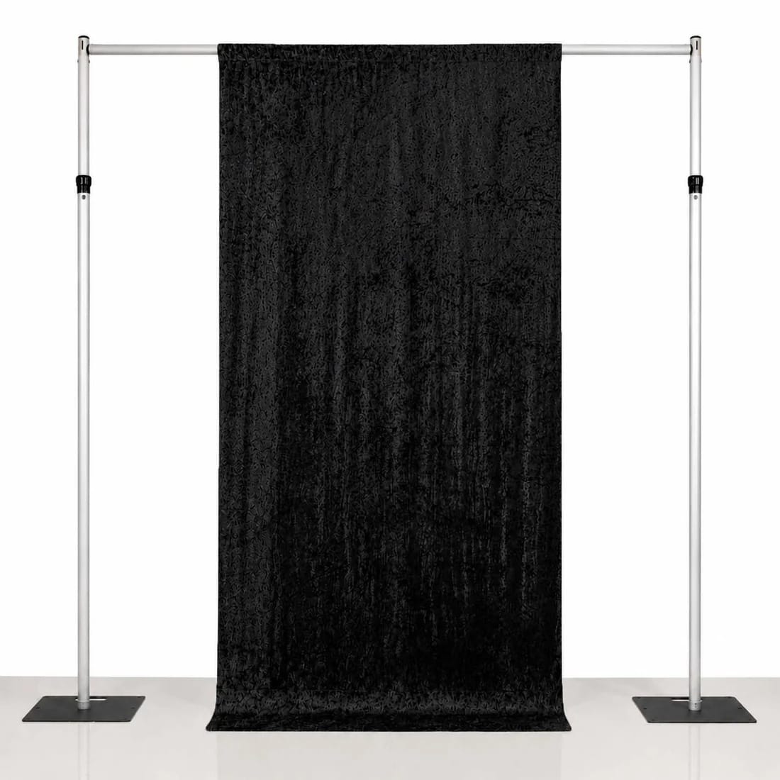 5 feet x 10 feet Crushed Velvet Backdrop Curtain 70% Blackout with Rod Pocket