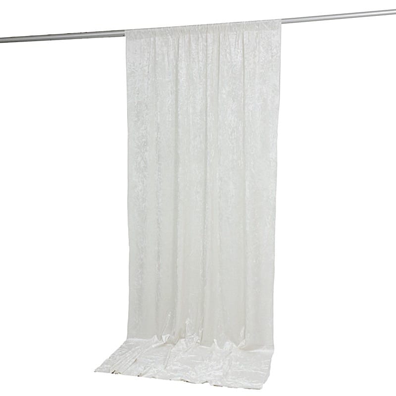 5 feet x 10 feet Crushed Velvet Backdrop Curtain 70% Blackout with Rod Pocket