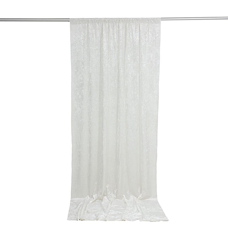 5 feet x 10 feet Crushed Velvet Backdrop Curtain 70% Blackout with Rod Pocket