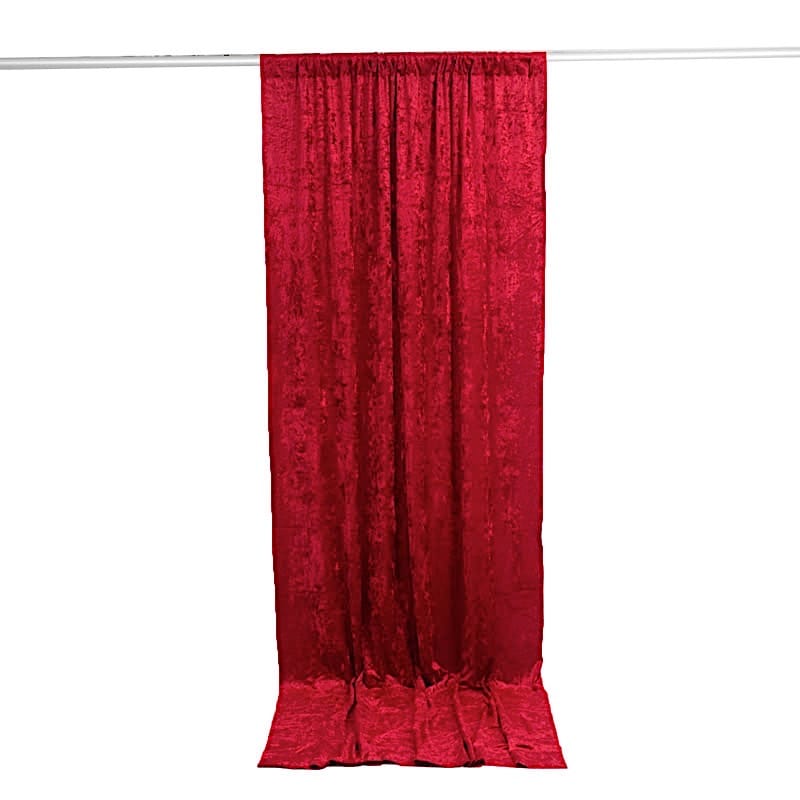 5 feet x 10 feet Crushed Velvet Backdrop Curtain 70% Blackout with Rod Pocket