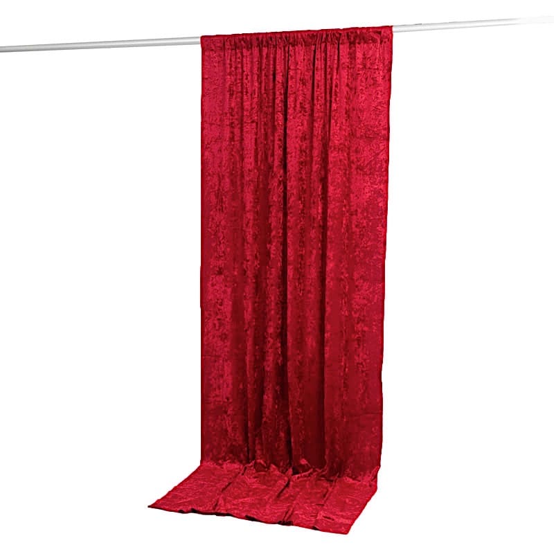 5 feet x 10 feet Crushed Velvet Backdrop Curtain 70% Blackout with Rod Pocket