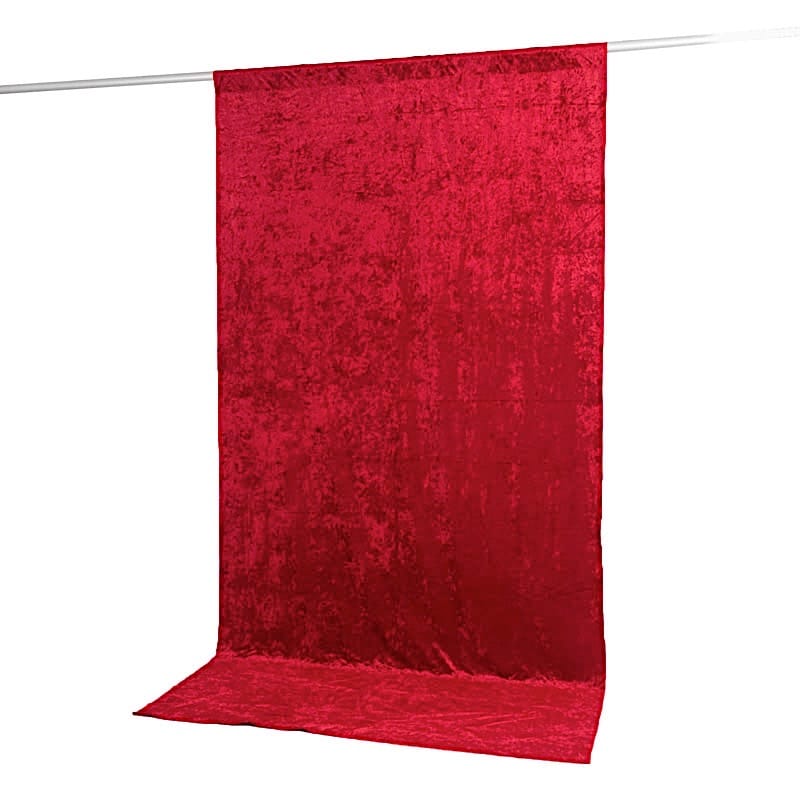 5 feet x 10 feet Crushed Velvet Backdrop Curtain 70% Blackout with Rod Pocket