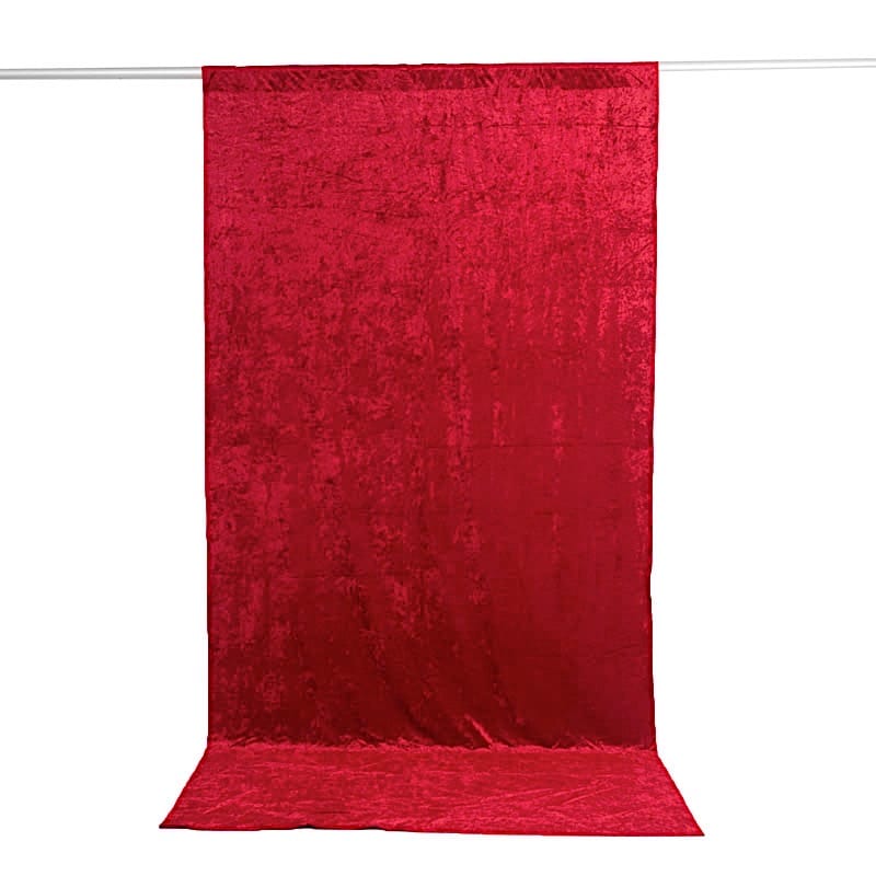 5 feet x 10 feet Crushed Velvet Backdrop Curtain 70% Blackout with Rod Pocket