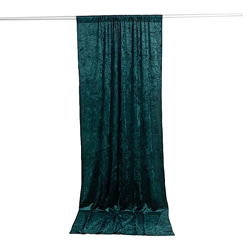 5 feet x 10 feet Crushed Velvet Backdrop Curtain 70% Blackout with Rod Pocket