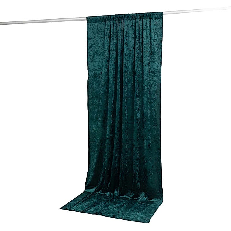 5 feet x 10 feet Crushed Velvet Backdrop Curtain 70% Blackout with Rod Pocket