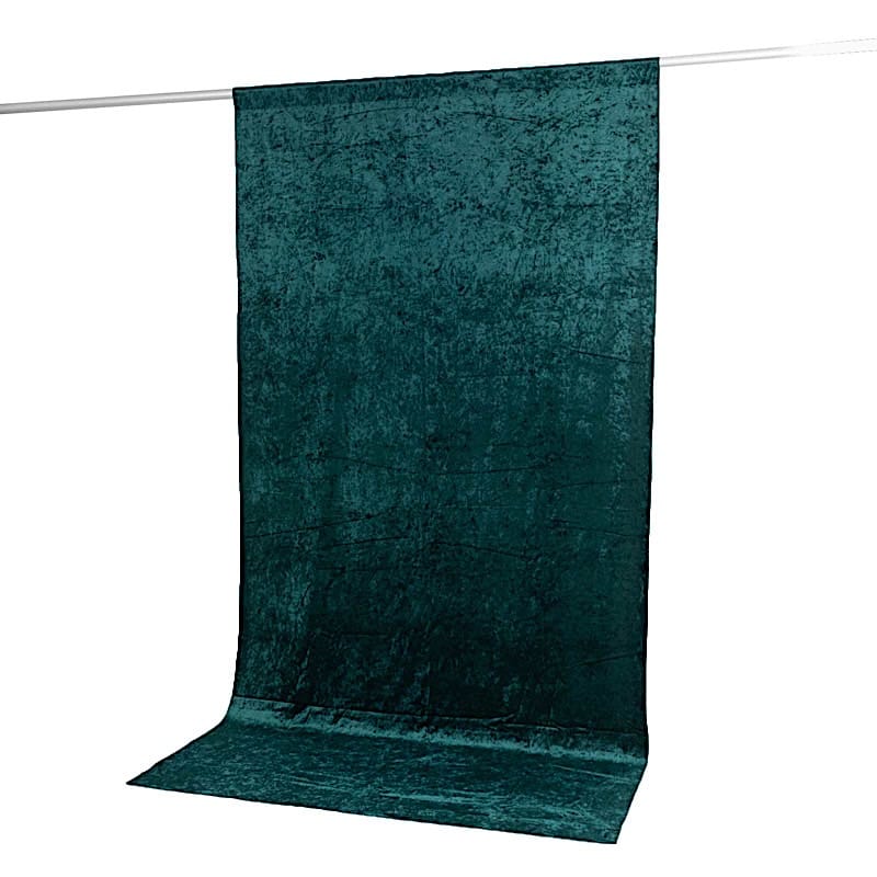 5 feet x 10 feet Crushed Velvet Backdrop Curtain 70% Blackout with Rod Pocket