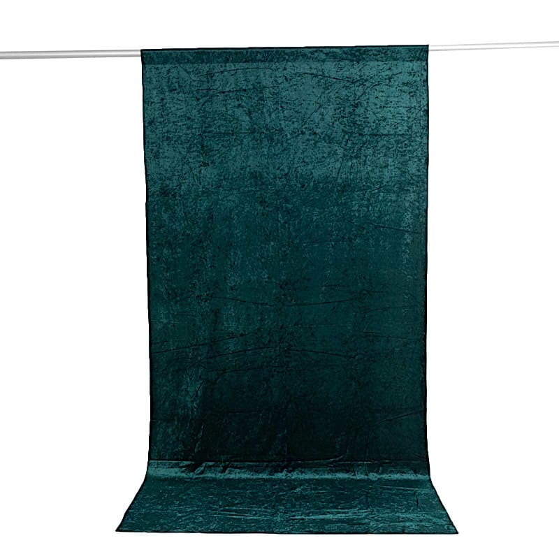 5 feet x 10 feet Crushed Velvet Backdrop Curtain 70% Blackout with Rod Pocket