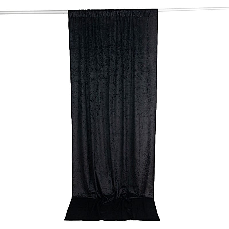 5 feet x 10 feet Crushed Velvet Backdrop Curtain 70% Blackout with Rod Pocket