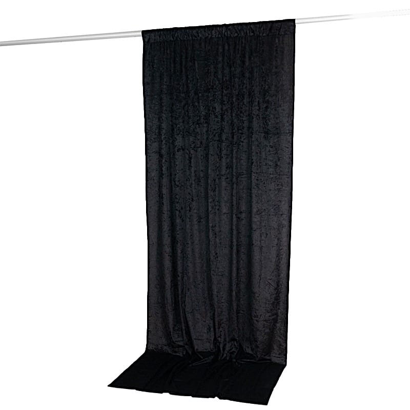 5 feet x 10 feet Crushed Velvet Backdrop Curtain 70% Blackout with Rod Pocket