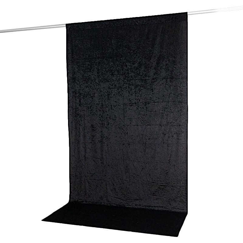 5 feet x 10 feet Crushed Velvet Backdrop Curtain 70% Blackout with Rod Pocket
