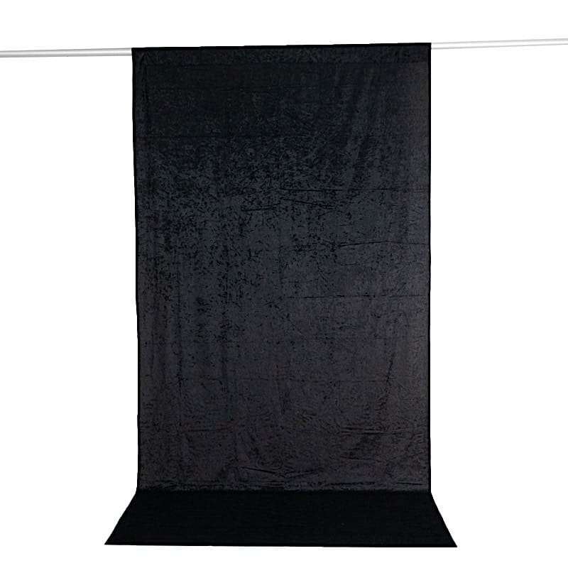 5 feet x 10 feet Crushed Velvet Backdrop Curtain 70% Blackout with Rod Pocket