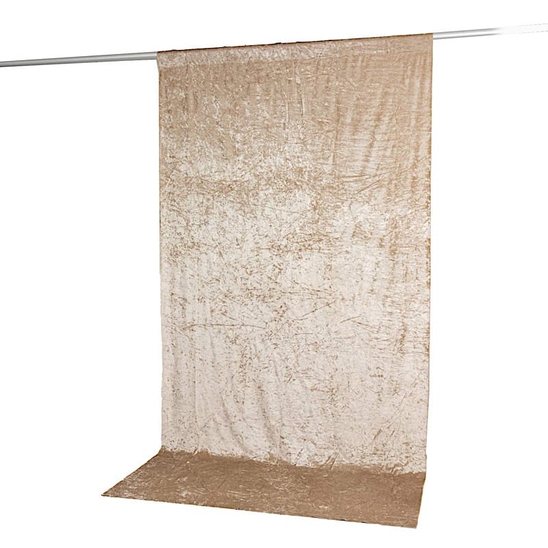 5 feet x 10 feet Crushed Velvet Backdrop Curtain 70% Blackout with Rod Pocket