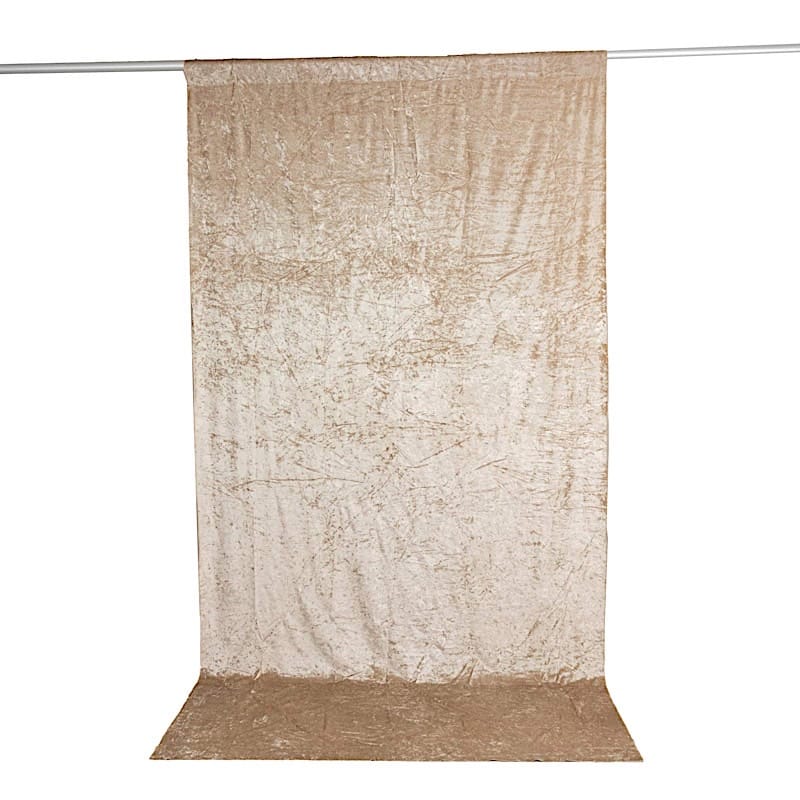 5 feet x 10 feet Crushed Velvet Backdrop Curtain 70% Blackout with Rod Pocket