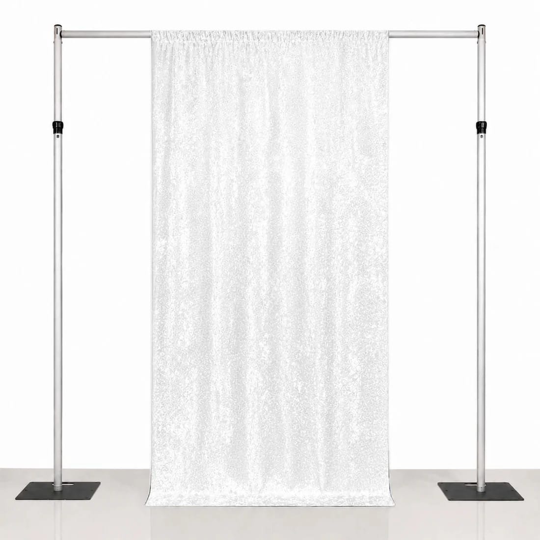 5 feet x 10 feet Crushed Velvet Backdrop Curtain 70% Blackout with Rod Pocket