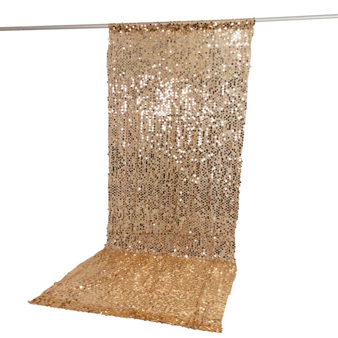 5 feet x 12 feet Big Payette Sequin Backdrop Curtain with Rod Pocket