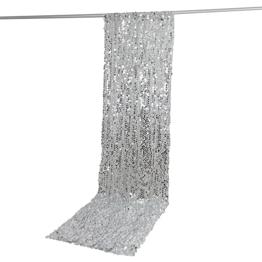 5 feet x 12 feet Big Payette Sequin Backdrop Curtain with Rod Pocket