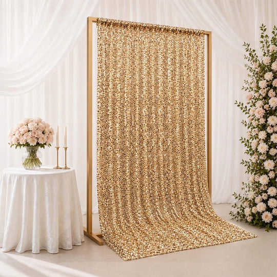 5 feet x 12 feet Big Payette Sequin Backdrop Curtain with Rod Pocket
