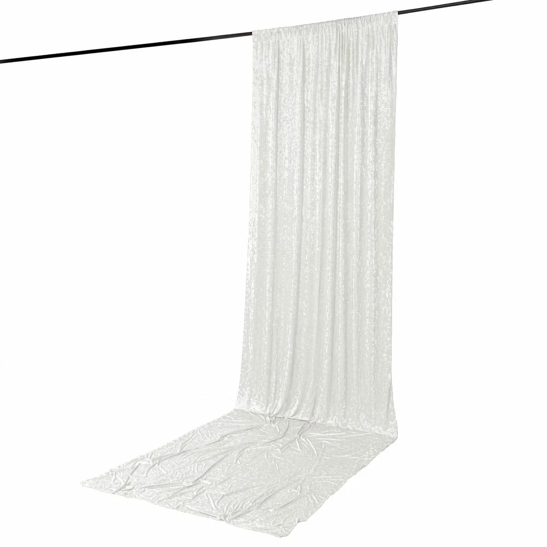 5 feet x 16 feet Premium Crushed Velvet Backdrop Curtain with Rod Pocket