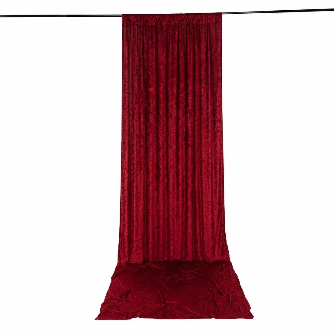 5 feet x 16 feet Premium Crushed Velvet Backdrop Curtain with Rod Pocket