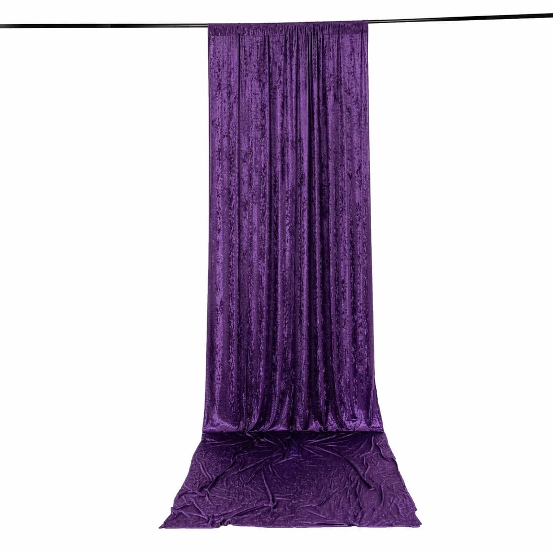 5 feet x 16 feet Premium Crushed Velvet Backdrop Curtain with Rod Pocket