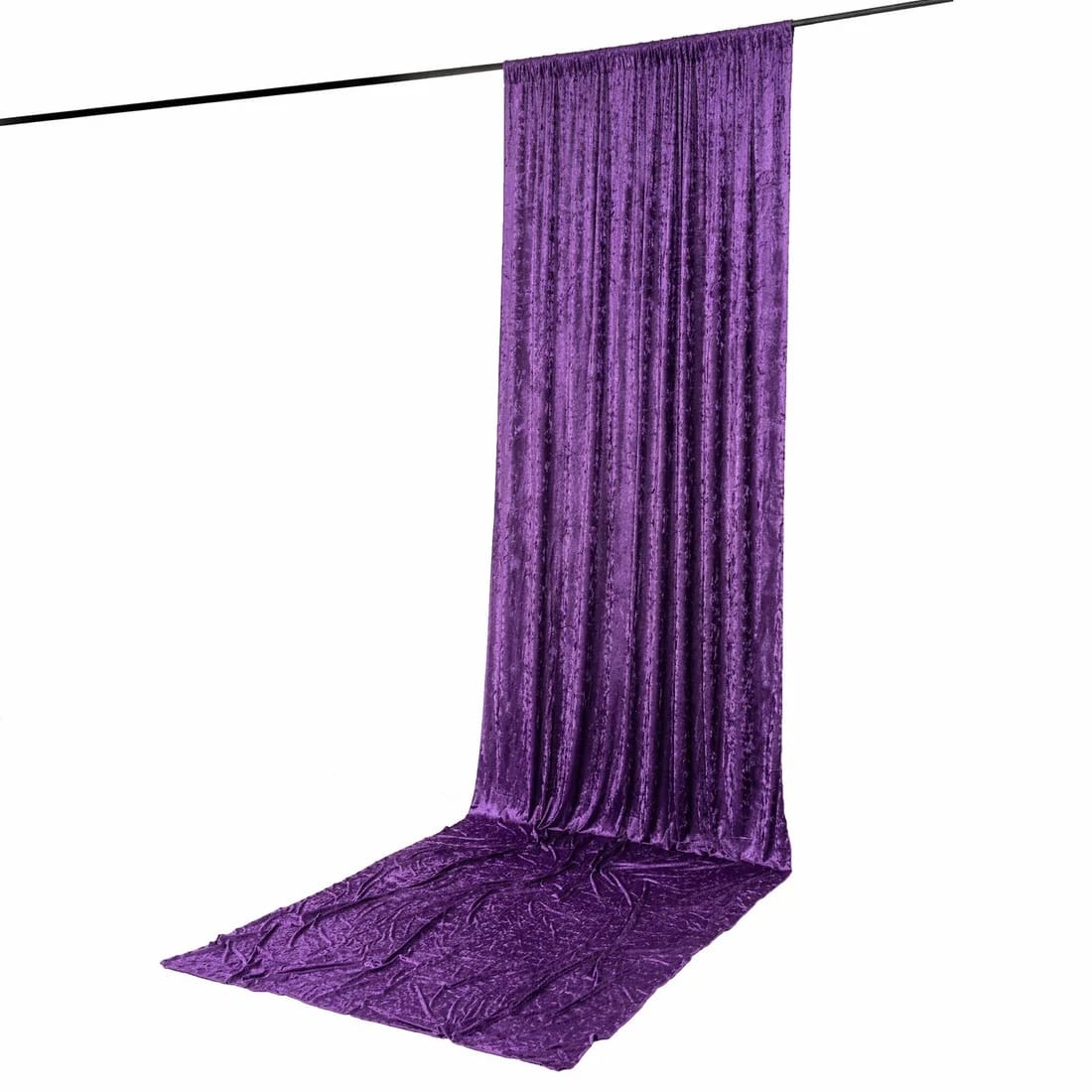 5 feet x 16 feet Premium Crushed Velvet Backdrop Curtain with Rod Pocket
