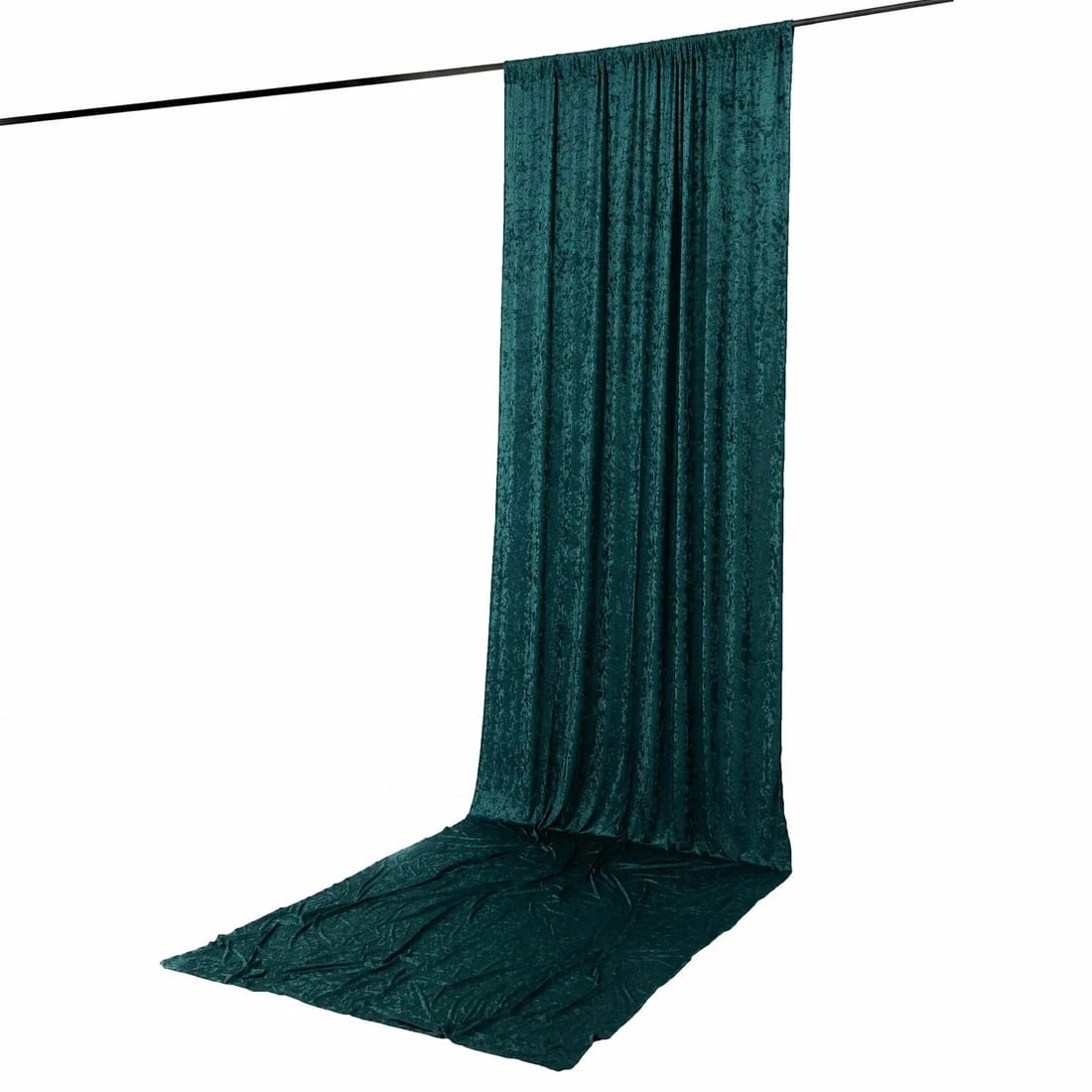 5 feet x 16 feet Premium Crushed Velvet Backdrop Curtain with Rod Pocket