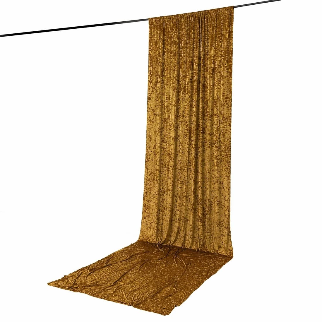 5 feet x 16 feet Premium Crushed Velvet Backdrop Curtain with Rod Pocket