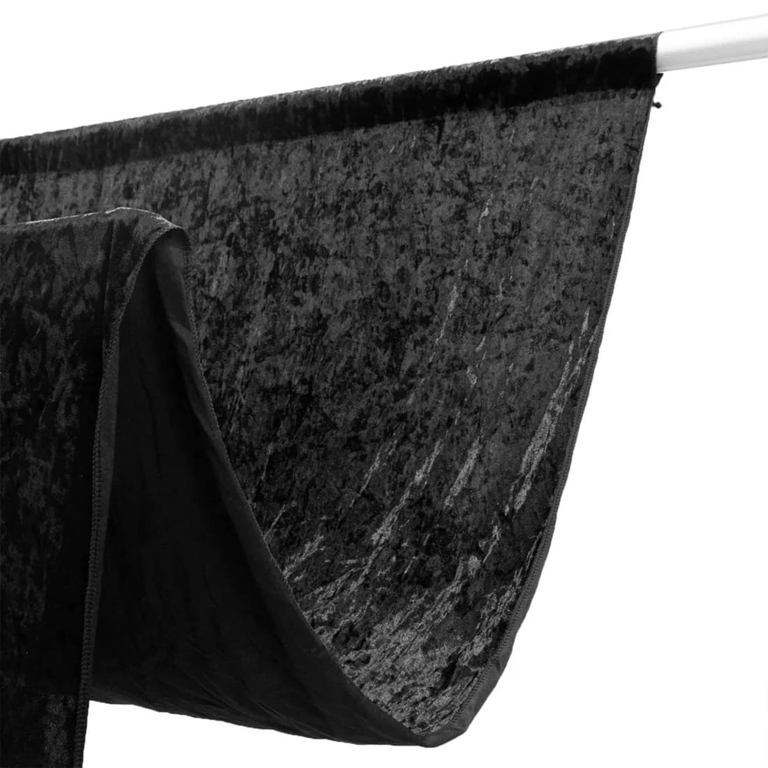 5 feet x 16 feet Premium Crushed Velvet Backdrop Curtain with Rod Pocket