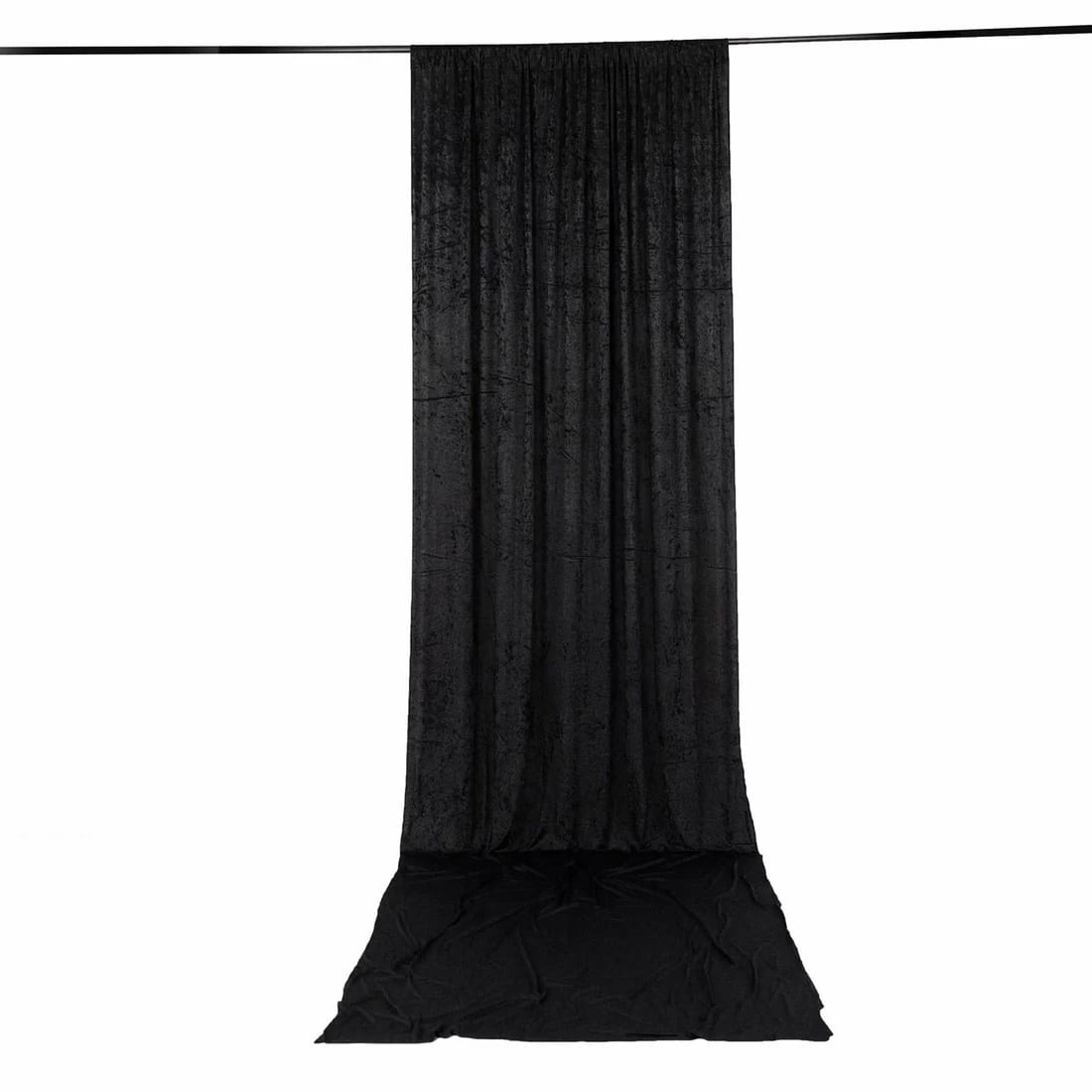 5 feet x 16 feet Premium Crushed Velvet Backdrop Curtain with Rod Pocket