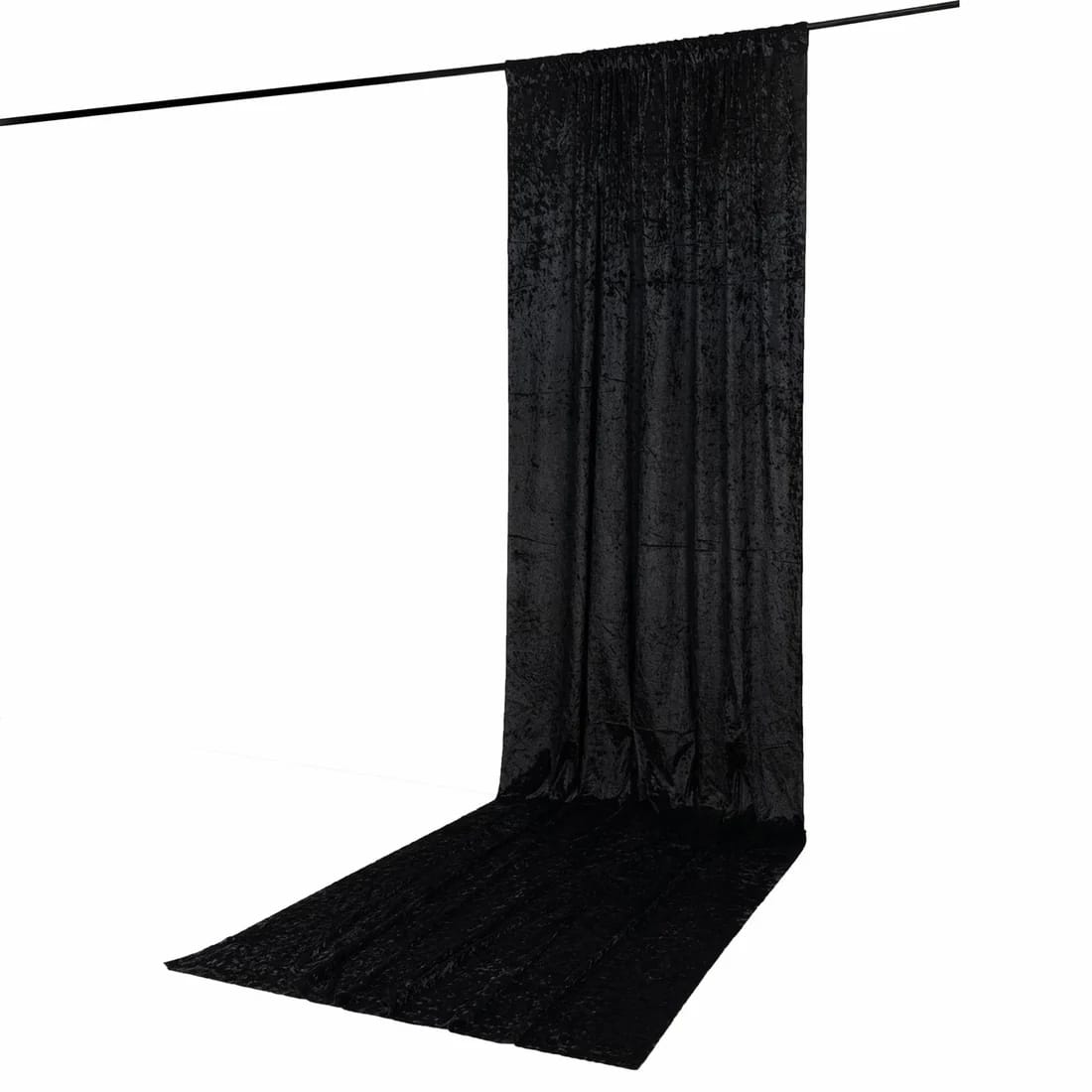 5 feet x 16 feet Premium Crushed Velvet Backdrop Curtain with Rod Pocket