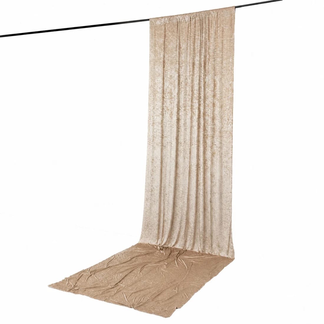 5 feet x 16 feet Premium Crushed Velvet Backdrop Curtain with Rod Pocket