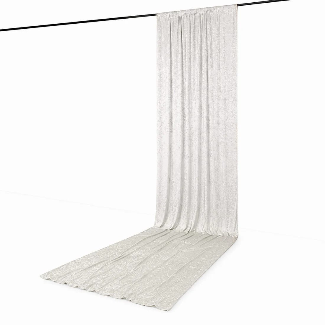 5 feet x 18 feet Premium Crushed Velvet Backdrop Curtain with Rod Pocket