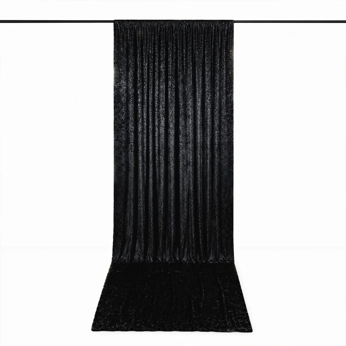 5 feet x 18 feet Premium Crushed Velvet Backdrop Curtain with Rod Pocket
