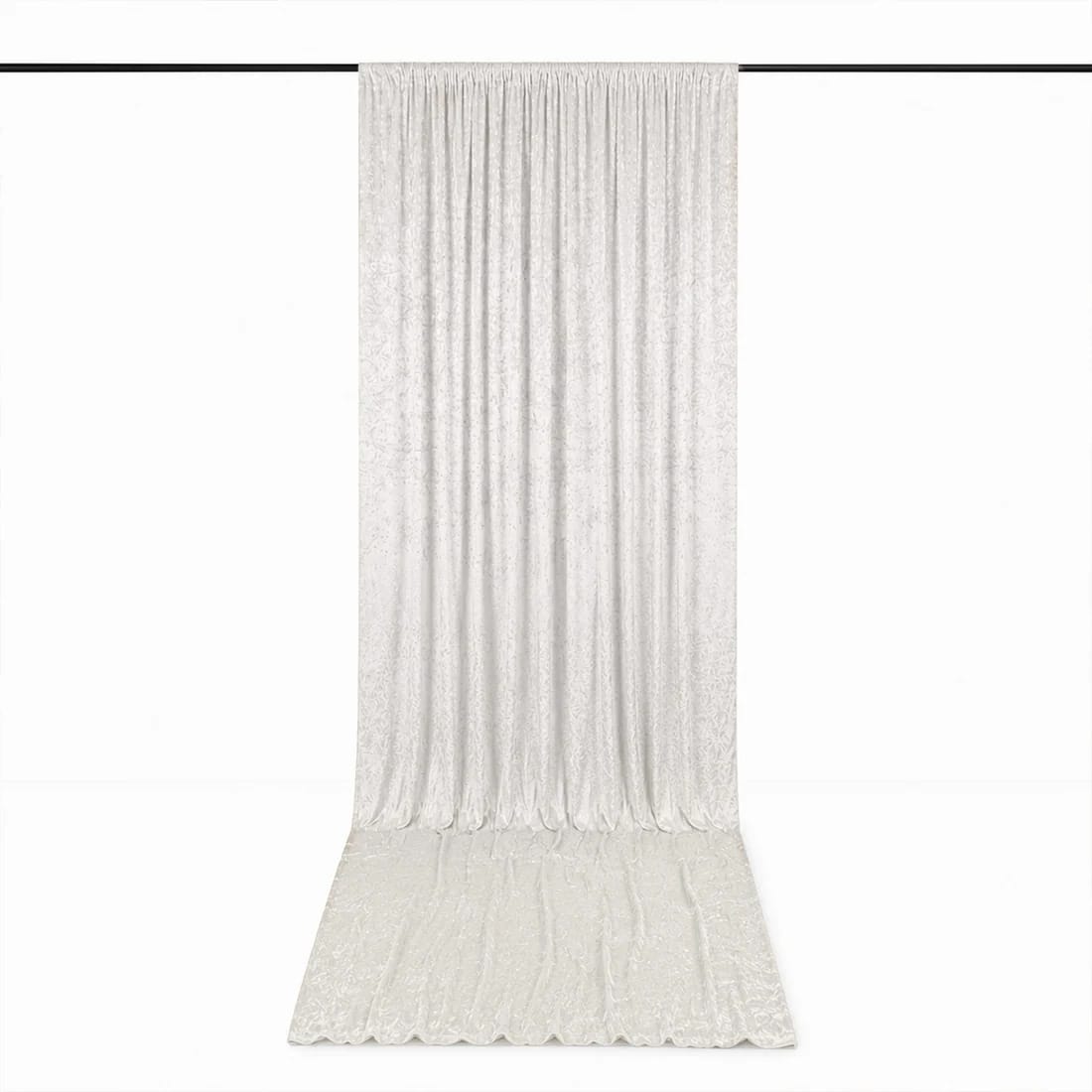 5 feet x 18 feet Premium Crushed Velvet Backdrop Curtain with Rod Pocket