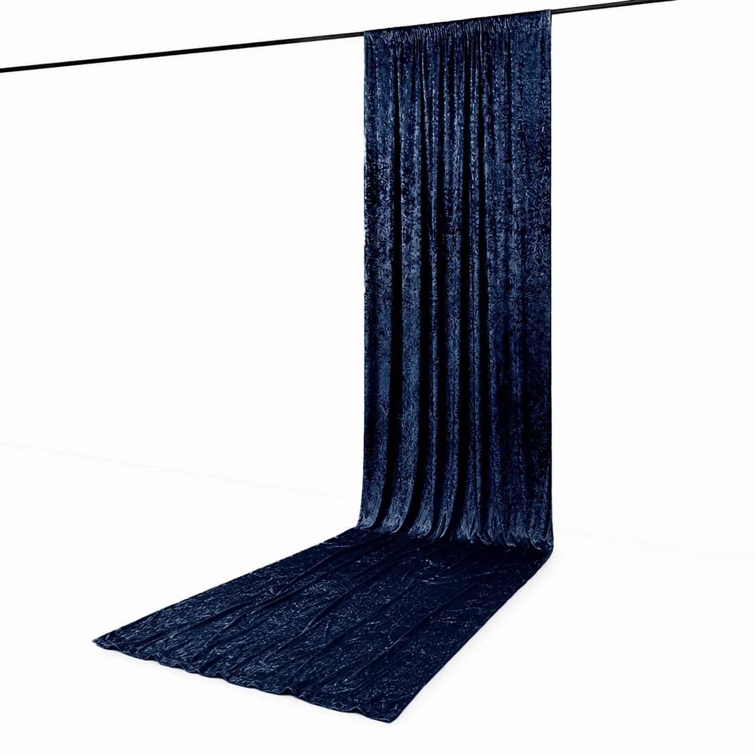 5 feet x 18 feet Premium Crushed Velvet Backdrop Curtain with Rod Pocket