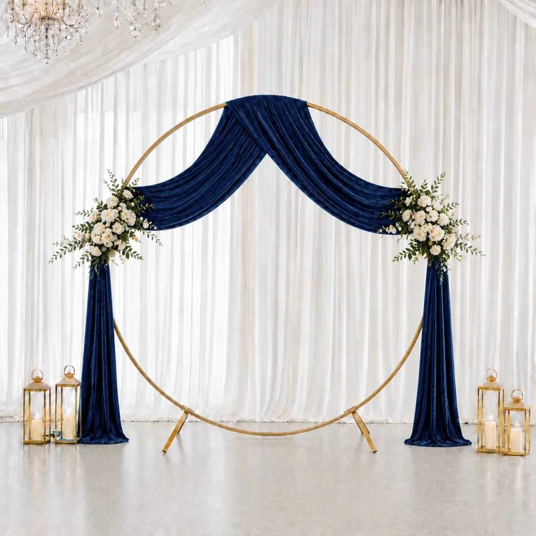 5 feet x 18 feet Premium Crushed Velvet Backdrop Curtain with Rod Pocket