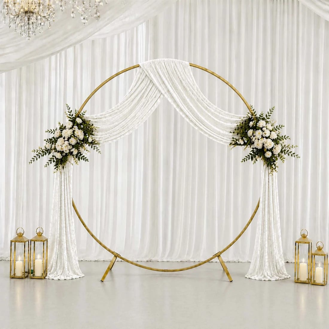 5 feet x 18 feet Premium Crushed Velvet Backdrop Curtain with Rod Pocket
