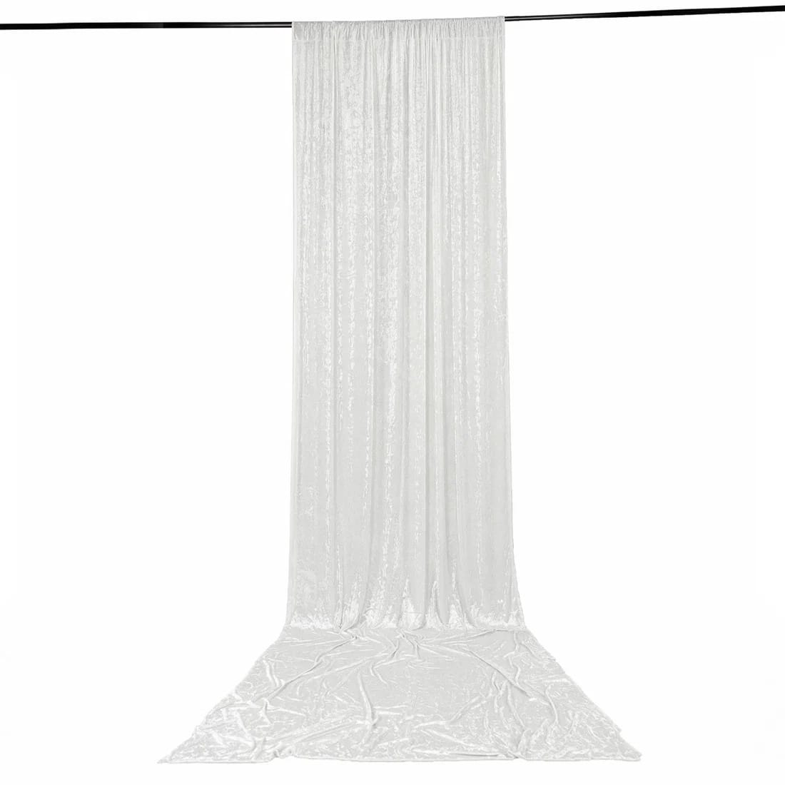 5 feet x 20 feet Premium Crushed Velvet Backdrop Curtain with Rod Pocket