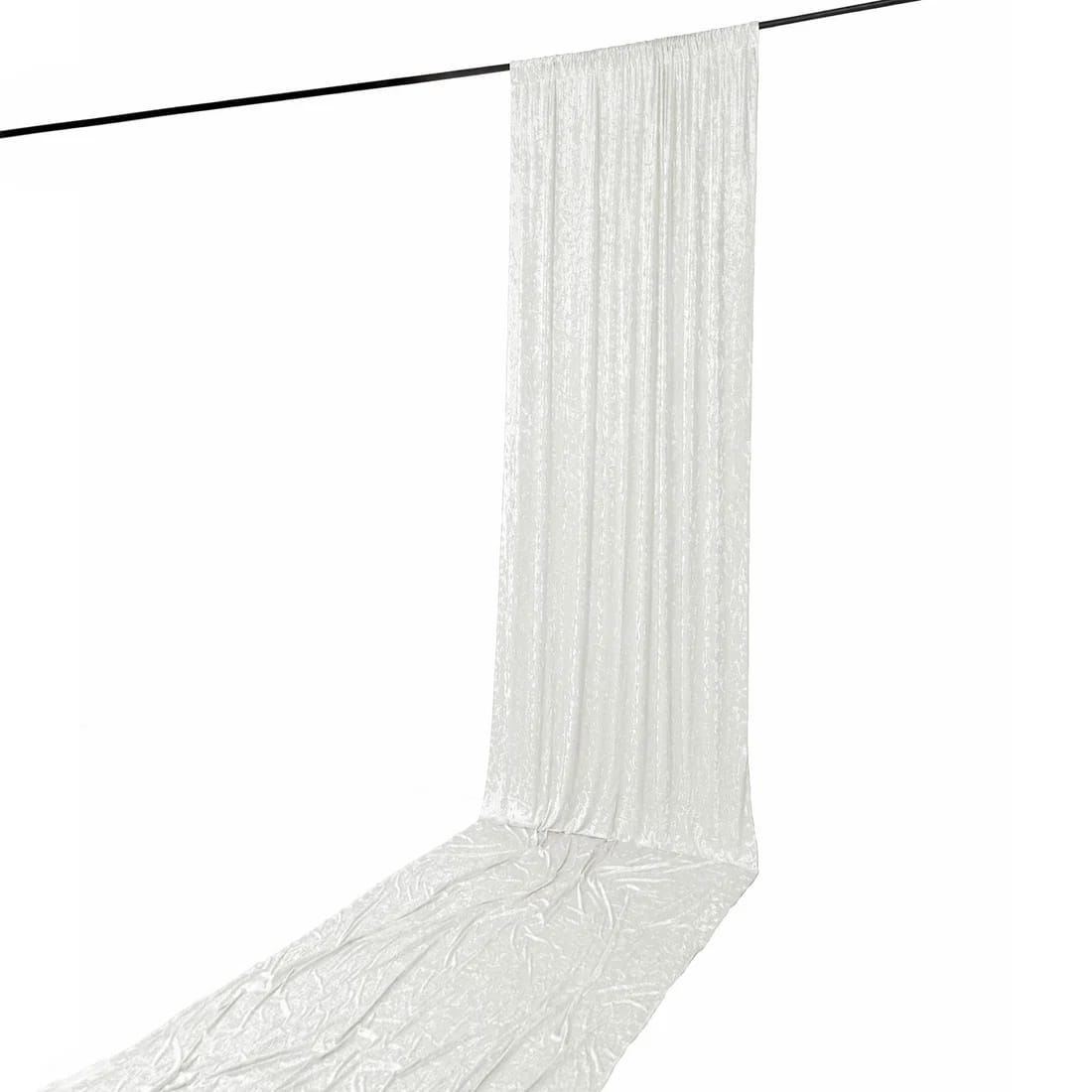 5 feet x 20 feet Premium Crushed Velvet Backdrop Curtain with Rod Pocket