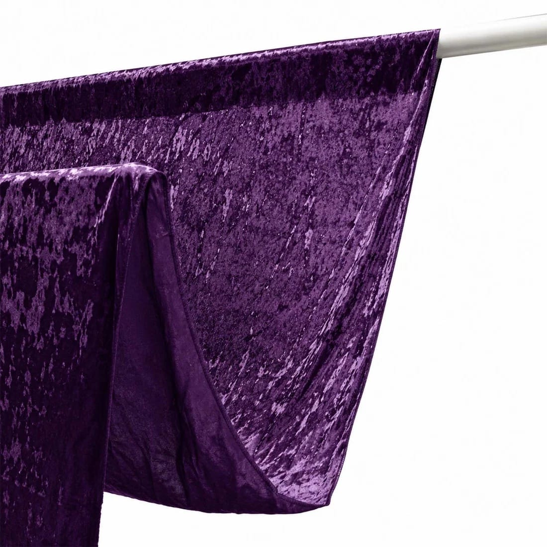 5 feet x 20 feet Premium Crushed Velvet Backdrop Curtain with Rod Pocket