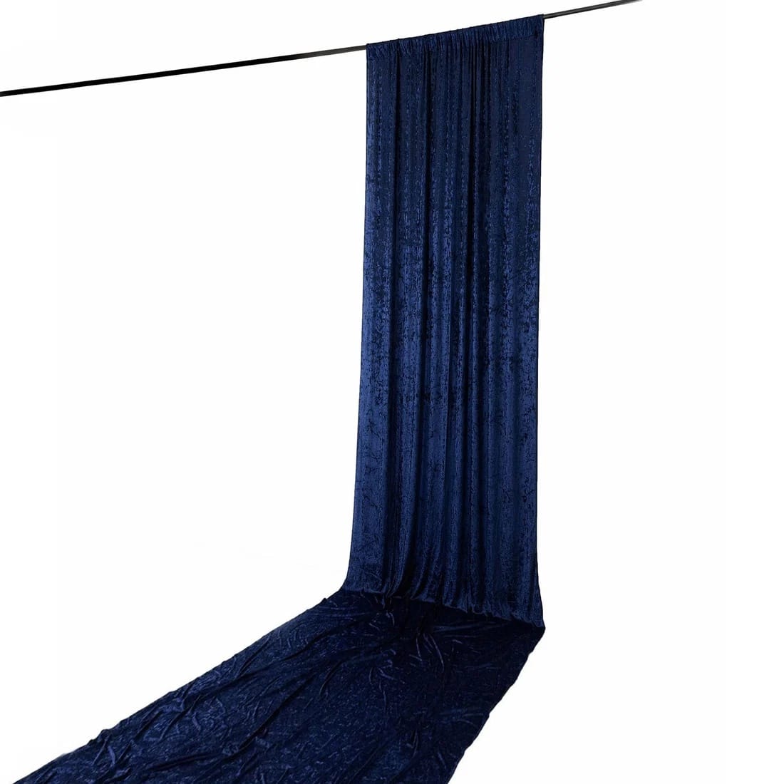 5 feet x 20 feet Premium Crushed Velvet Backdrop Curtain with Rod Pocket