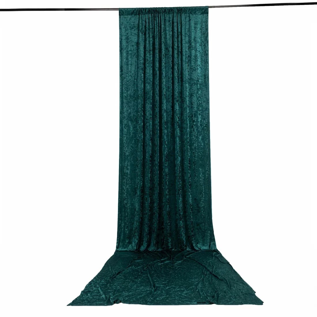 5 feet x 20 feet Premium Crushed Velvet Backdrop Curtain with Rod Pocket