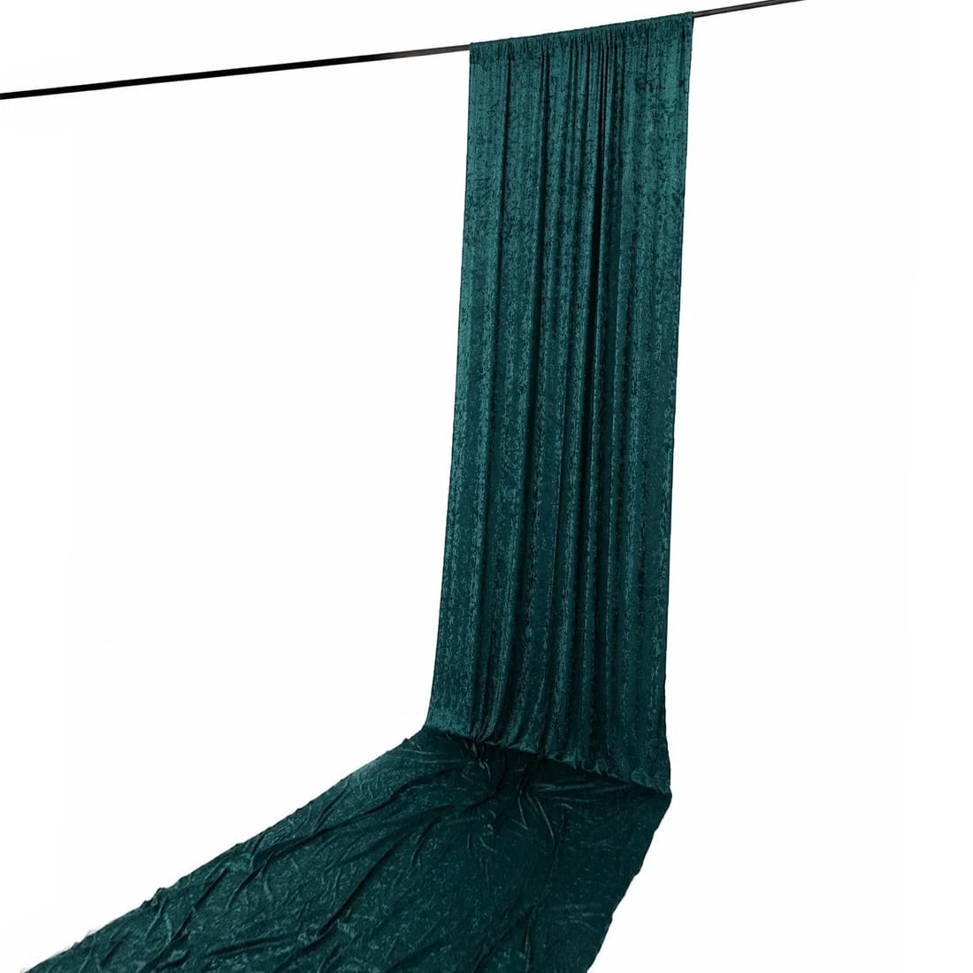 5 feet x 20 feet Premium Crushed Velvet Backdrop Curtain with Rod Pocket