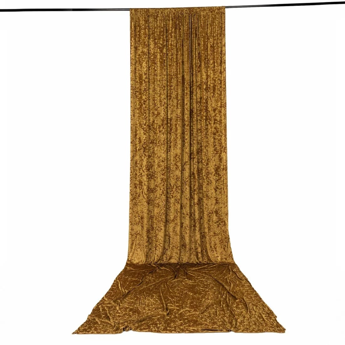5 feet x 20 feet Premium Crushed Velvet Backdrop Curtain with Rod Pocket