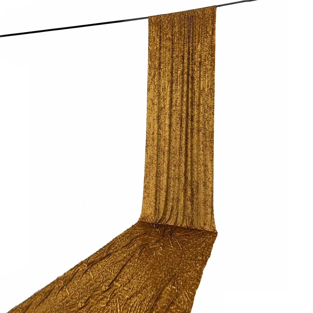5 feet x 20 feet Premium Crushed Velvet Backdrop Curtain with Rod Pocket