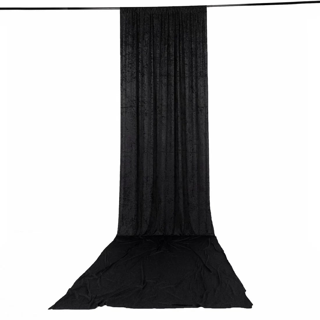 5 feet x 20 feet Premium Crushed Velvet Backdrop Curtain with Rod Pocket