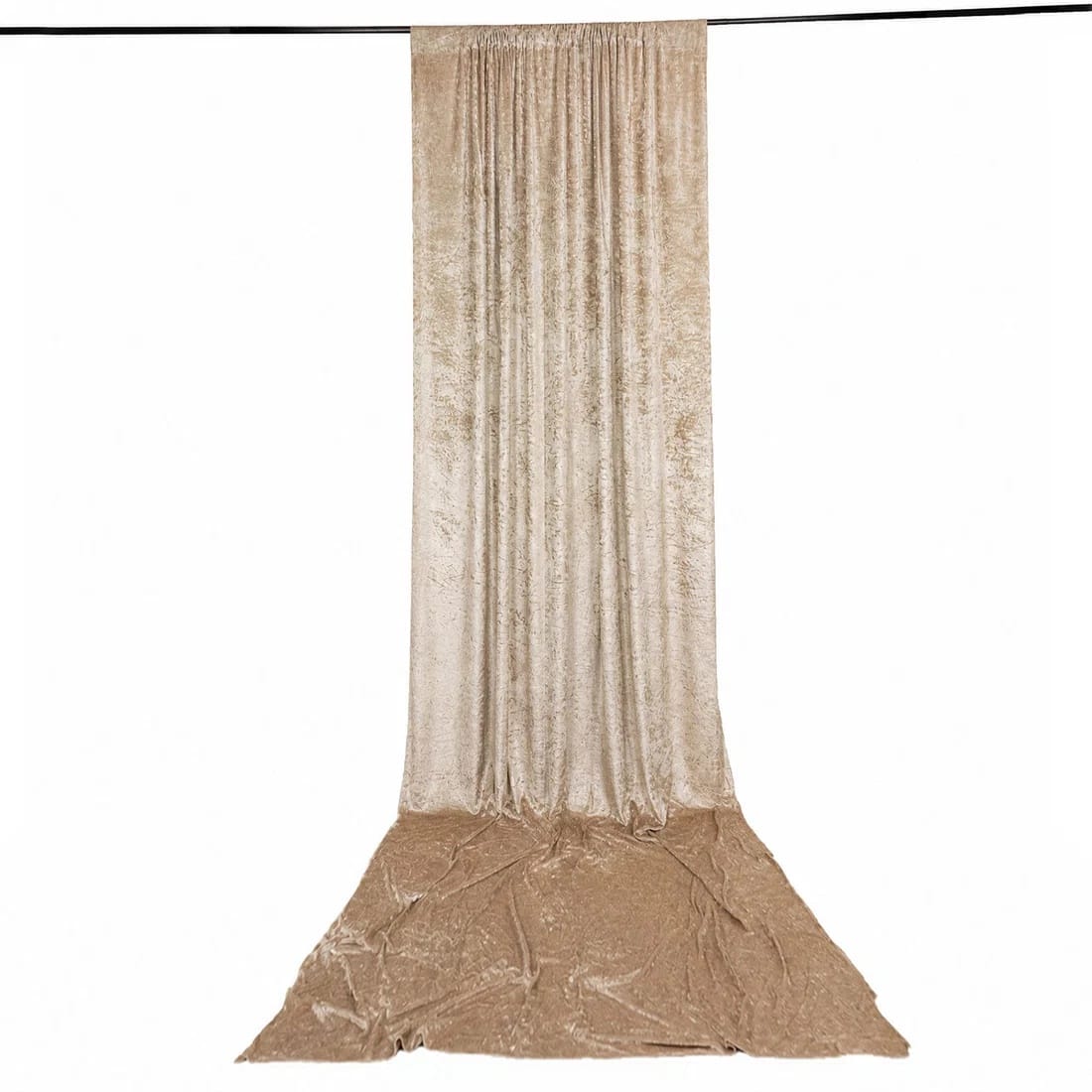 5 feet x 20 feet Premium Crushed Velvet Backdrop Curtain with Rod Pocket